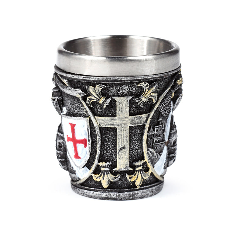 Vibrant Medieval Knight Decorative Shot Glass