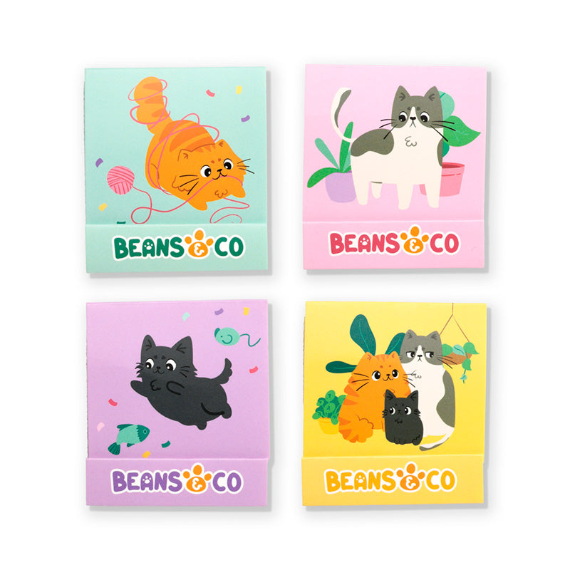 Inside view of Nail File Matchbook with mini files