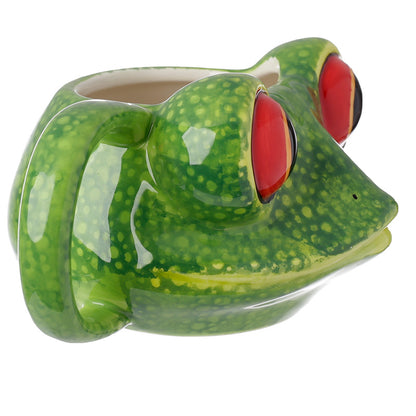 Close-up of the Tree Frog Ceramic Shaped Head Mug