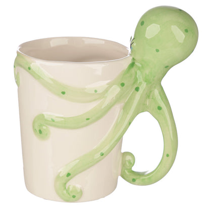 Lisa Parker Octopus Shaped Handle Ceramic Mug - Front View