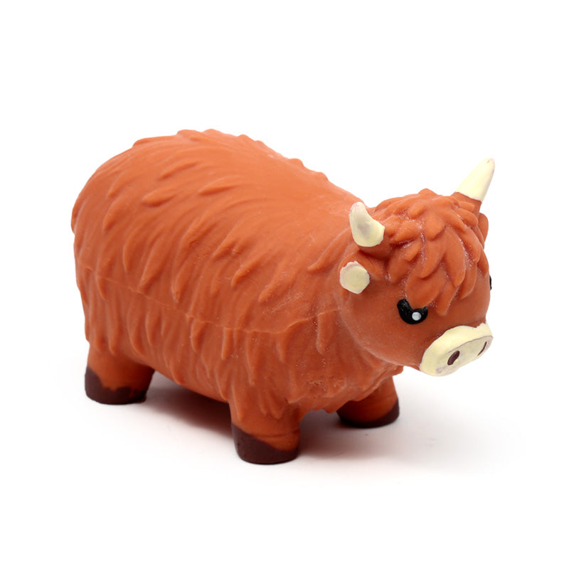 Highland Coo Stretchy Fidget Toy as a decorative piece