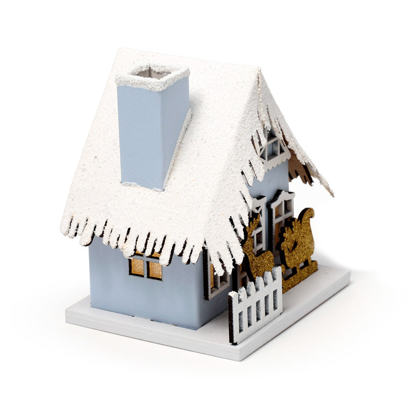 LED Christmas Sleigh Scene House with intricate details