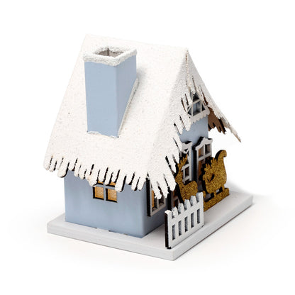 LED Christmas Sleigh Scene House with intricate details