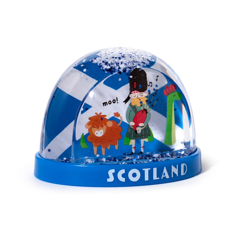 Detailed snow globe capturing Scotland's charm