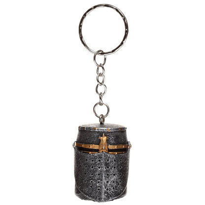 Medieval Knight Helmet Keyring - Lifestyle Shot