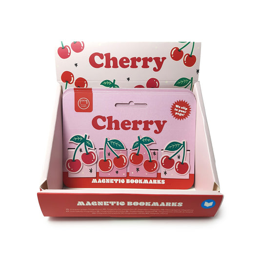 Cherry Magnetic Bookmark Set displayed elegantly