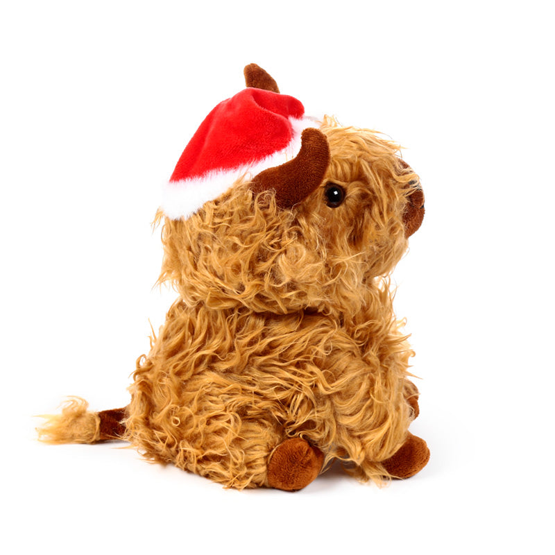 Christmas Highland Coo Plush Door Stop - Gift Idea