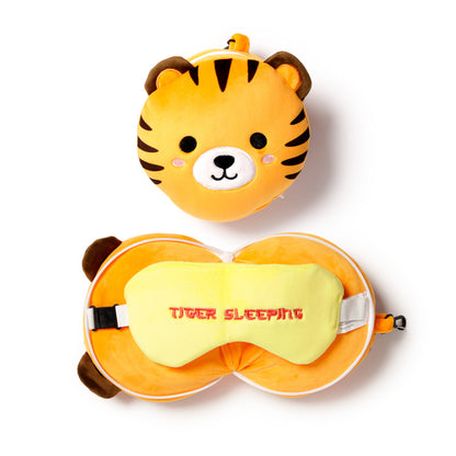 Relaxeazzz Travel Pillow with Tiger Design