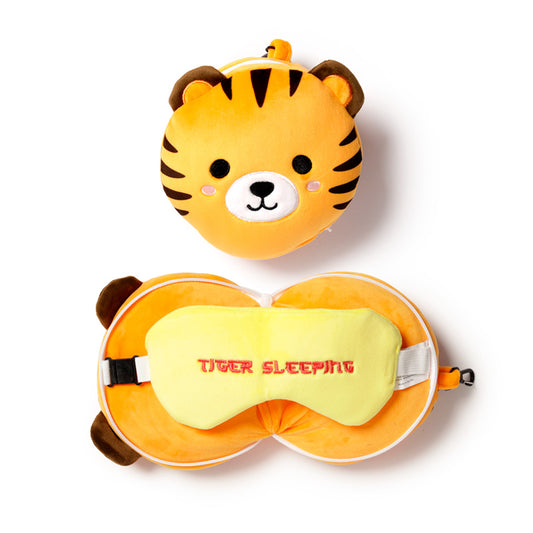 Relaxeazzz Travel Pillow with Tiger Design