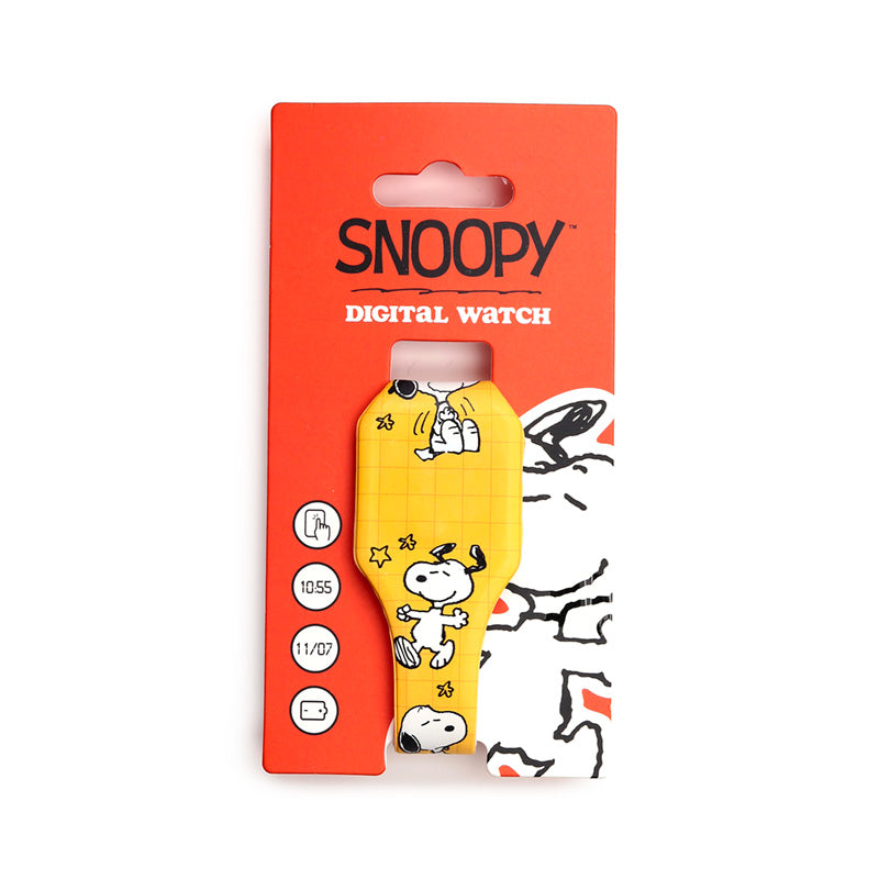 Peanuts Snoopy & Woodstock Silicone Digital Watch close-up
