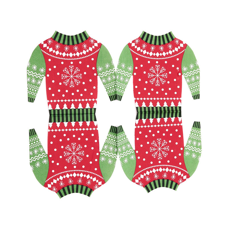 Christmas Jumper Napkins in a decorative display