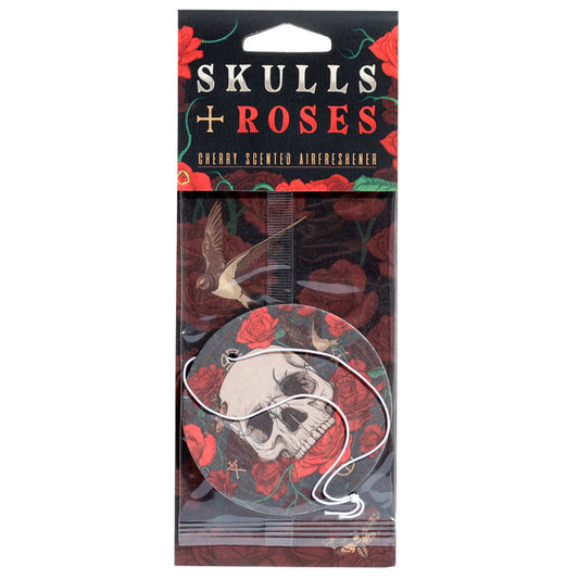 Raspberry Scented Skulls and Roses Air Freshener