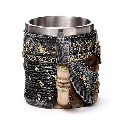 Stylish Decorative Tankard with Gothic Aesthetic