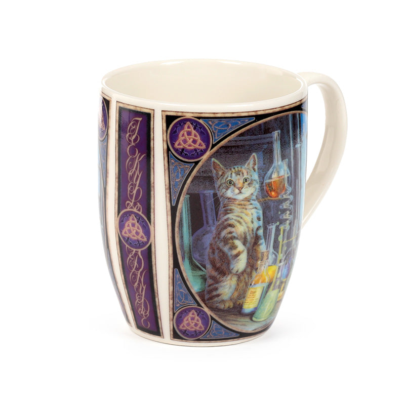 Lisa Parker Jekyll & Hyde Cats Mug with coffee