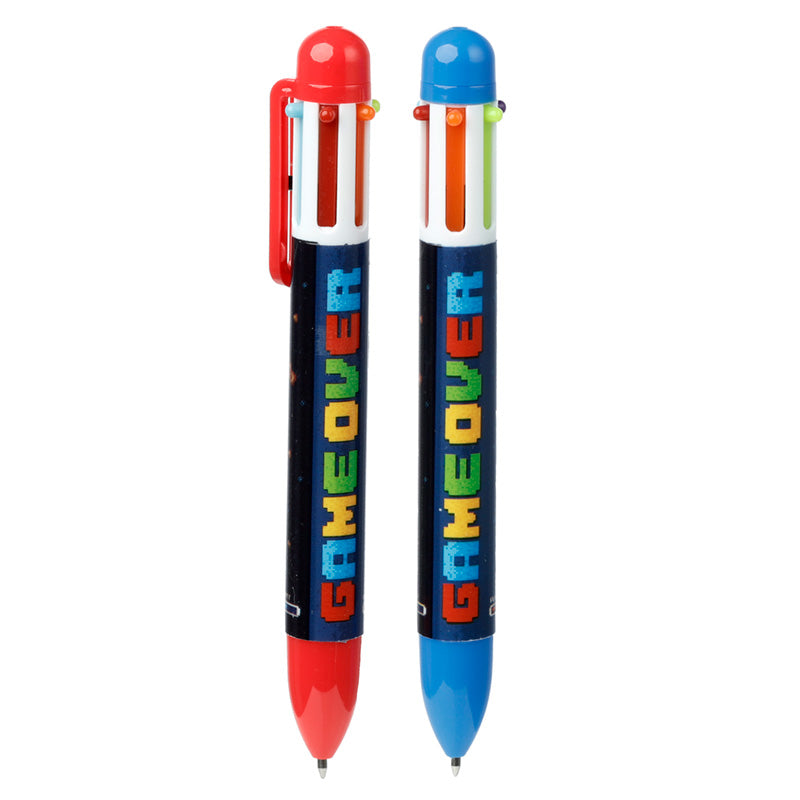 Game Over Multi Colour Pen in vibrant colours