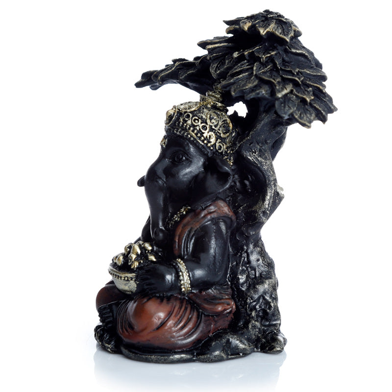 Close-up of Black and Gold Ganesh Ornament