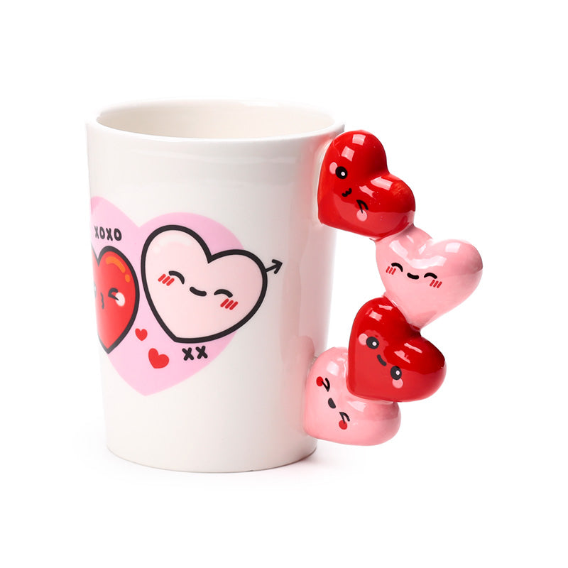 J'Adoramals Heart XOXO Mug with coffee