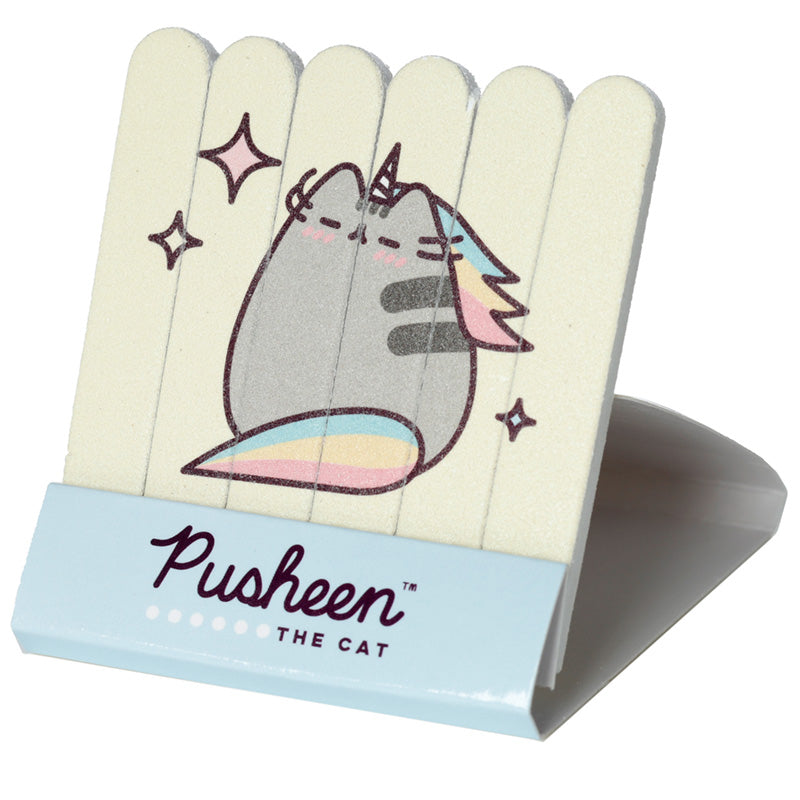 Pusheenicorn Nail File Matchbook in a decorative setting