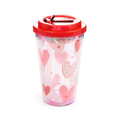 Refreshing drink in Amore Hearts Shatterproof Cup
