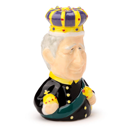 King Charles III themed salt and pepper set