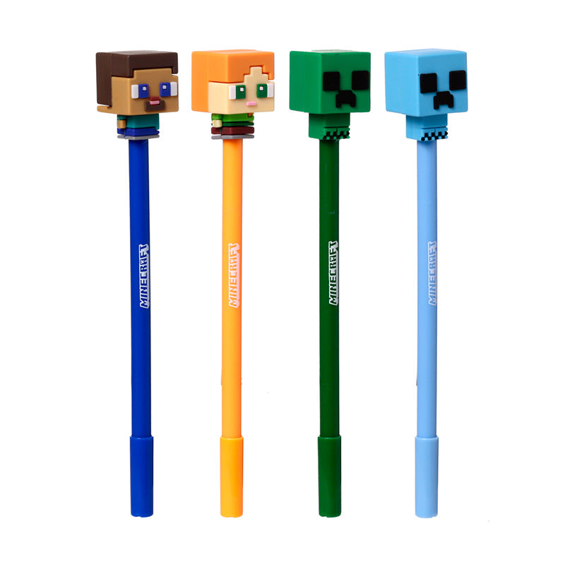 Close-up of Minecraft Chibi Erasable Pen design