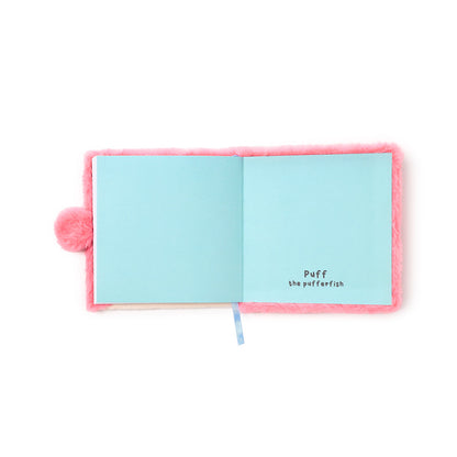 Adoramals Puff the Pufferfish Plush Notebook with stationery