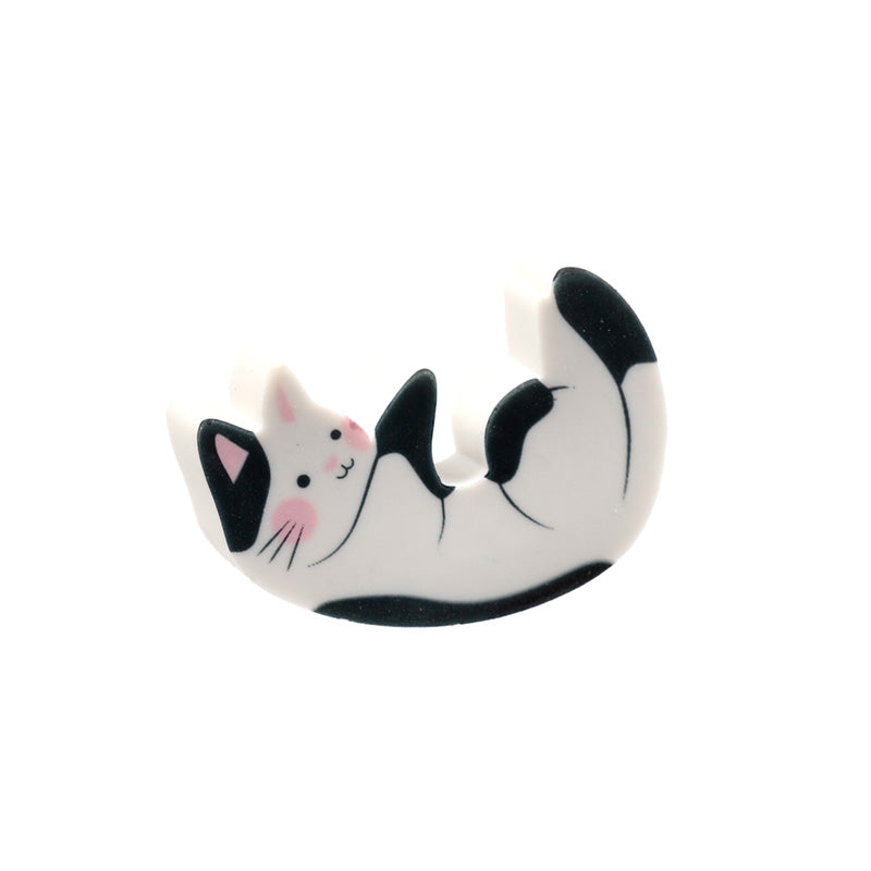 Playful Cat Nap Time Eraser with rubber material