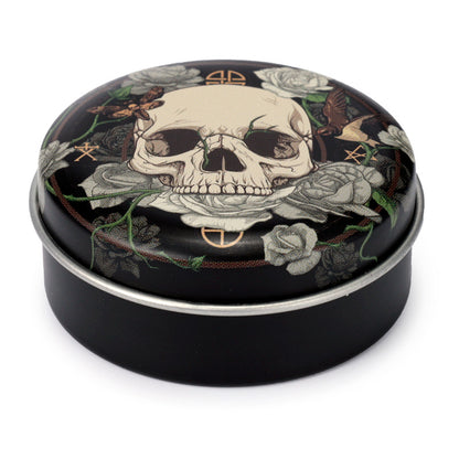 Skulls and Roses Lip Balm with gothic design
