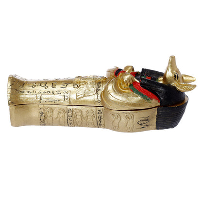 Elegant Gold finish of Anubis Trinket Box