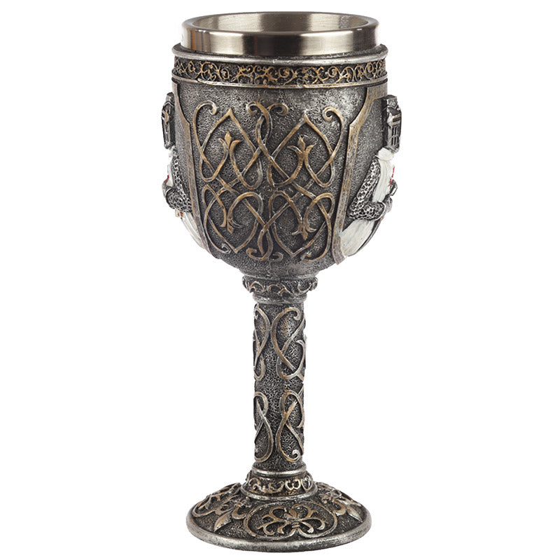 Close-up of Crusader Knight Decorative Goblet