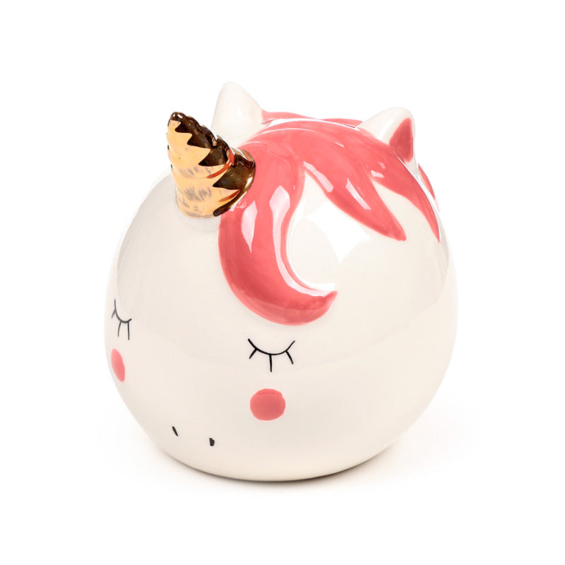 Decorative Unicorn Money Box in White Finish