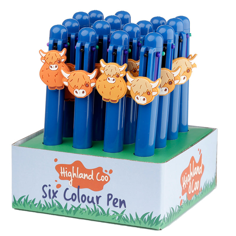 Highland Coo Cow pen as a decorative desk accessory