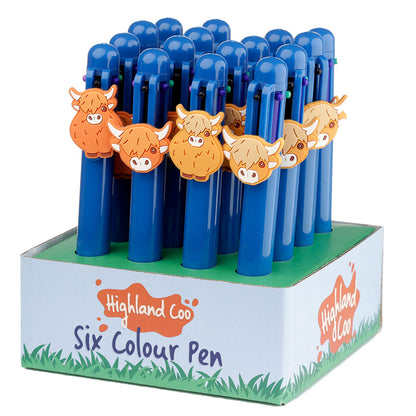 Highland Coo Cow pen as a decorative desk accessory