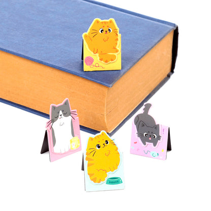 Adorable cat-themed magnetic bookmarks