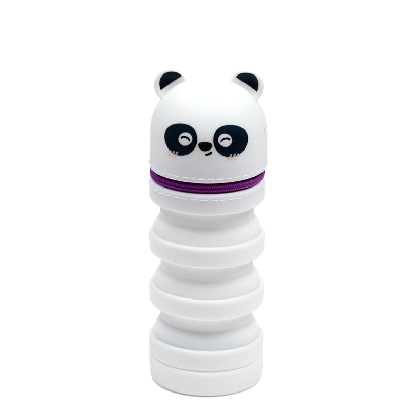Adoramals Panda Silicone Pop Up Pencil Case - Displayed on Desk