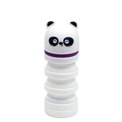 Adoramals Panda Silicone Pop Up Pencil Case - Displayed on Desk
