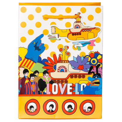 The Beatles Yellow Submarine LOVE gift bag in use