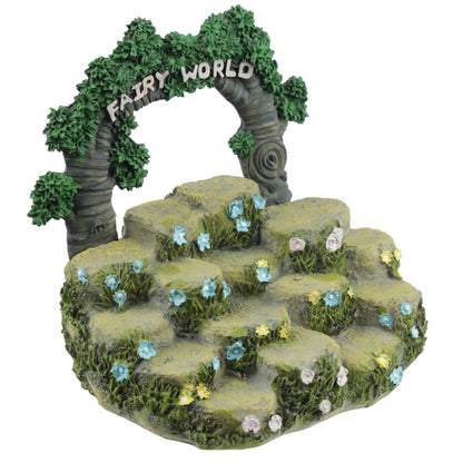 Decorative Fairy Garden Tiered Display Stand in use