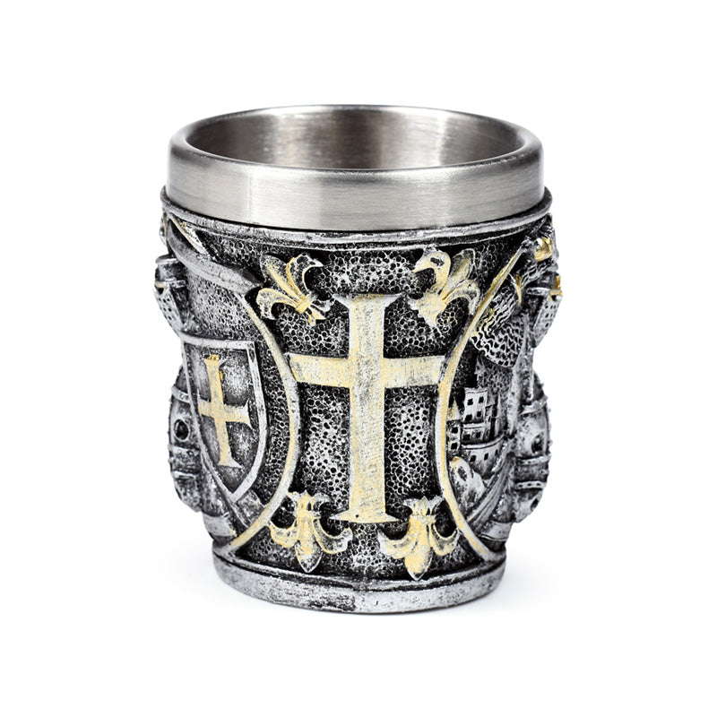 Unique Medieval Knight Shot Glass with Shield