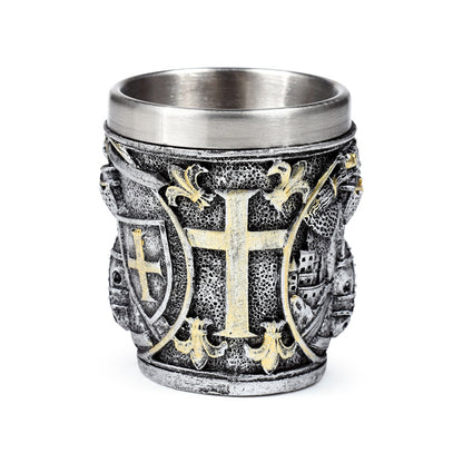 Unique Medieval Knight Shot Glass with Shield