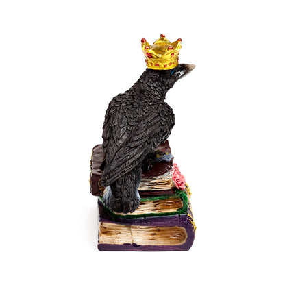 Decorative crow ornament with crown