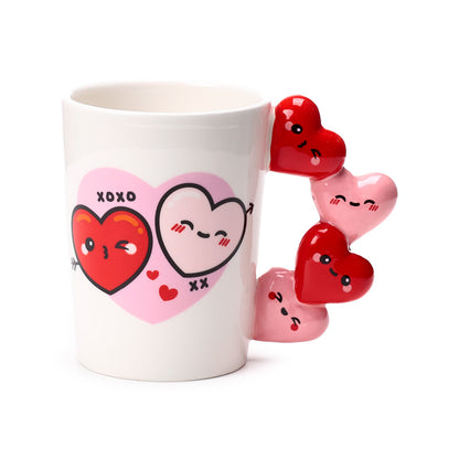 J'Adoramals Heart XOXO Mug on a table setting