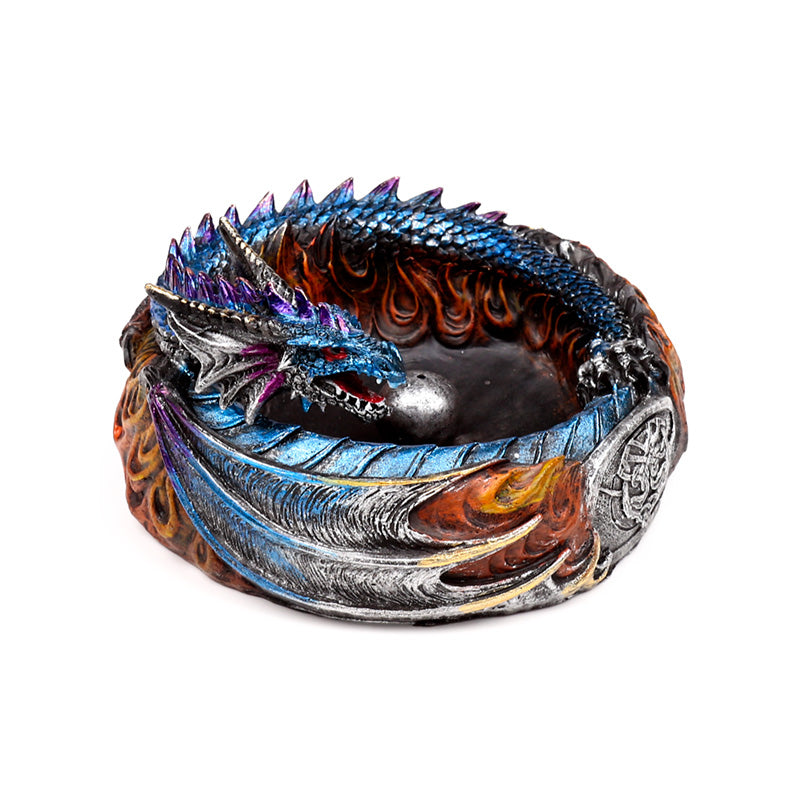 Dark Legends Dragon Incense Burner with smoke