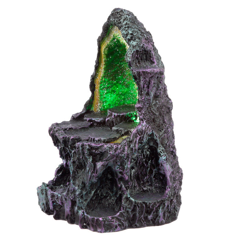 Vibrant LED Light Display on Dragon Cave Figure