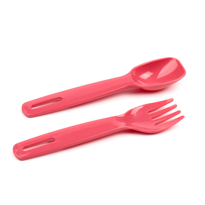 Moomin Bento Clip Lock Lunch Box with Cutlery - Displayed with Food