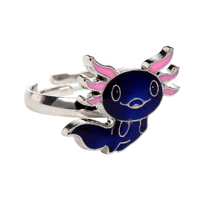 Axolotl Mood Ring showcasing its whimsical design
