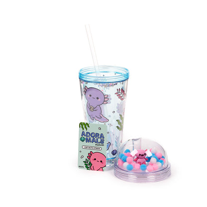 Adoramals Maddie the Axolotl Double Walled Cup display