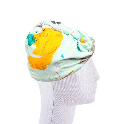 Beans & Co Cats Hair Wrap Towel folded neatly