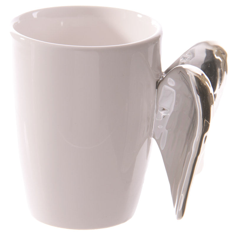 Ceramic Mug with Unique Angel Wing Handle