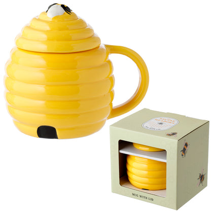 Beehive Shaped Ceramic Mug with Lid - Perfect for Gifting